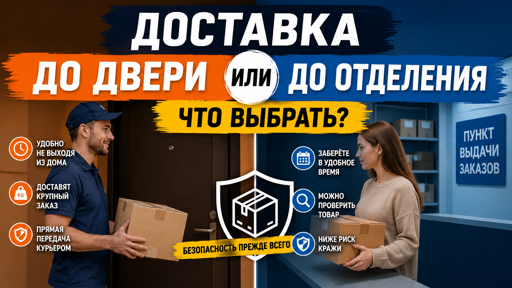 Доставка до двери или до отделения: где посылка сохраннее