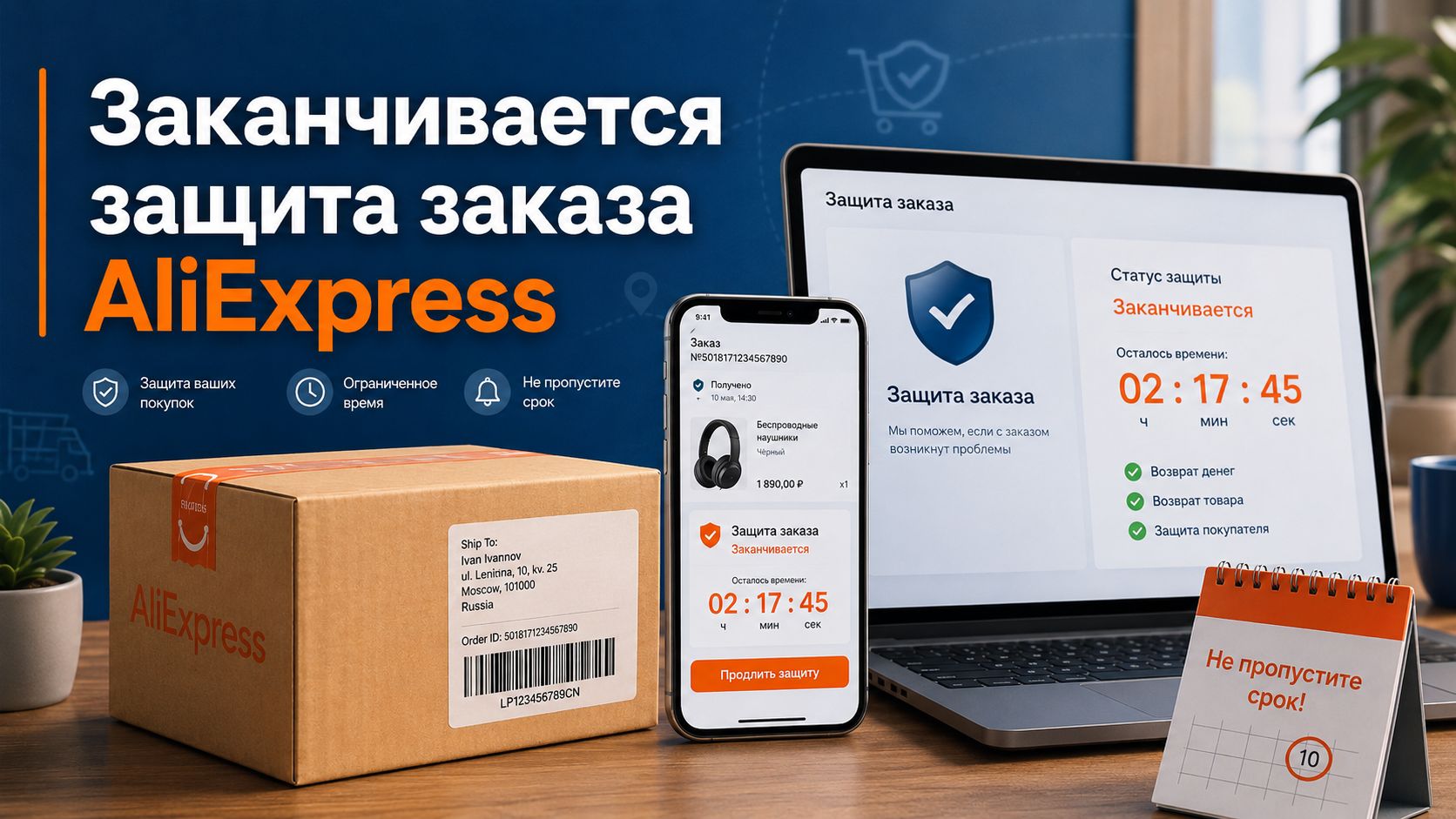 Заканчивается защита заказа AliExpress: что делать, если посылка еще не пришла