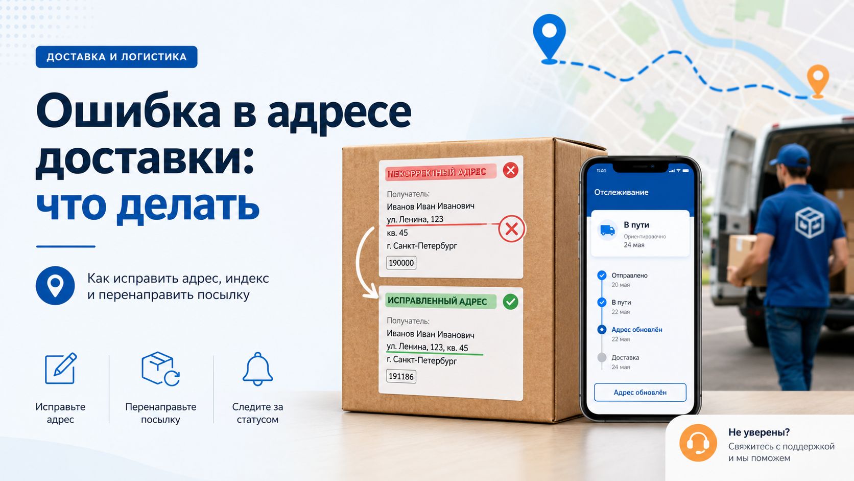 Ошибка в адресе доставки: как исправить данные и не потерять посылку